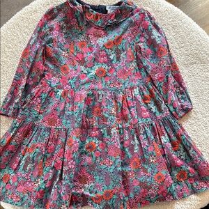 Jacadi Floral Kids Dress in Pink and Green